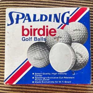 Vintage Spalding Birdie Golf Balls with Surlyn Cover (pre 1976) W.T. Grant store